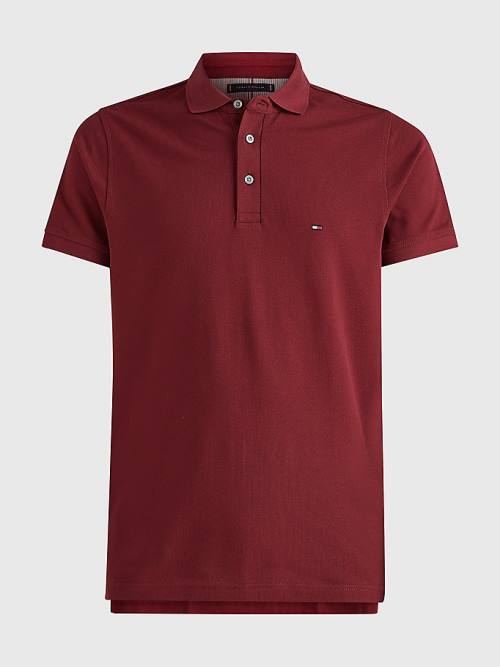 Red Tommy Hilfiger 1985 Essential Slim Fit Men's Polo Shirts | TH297XEV