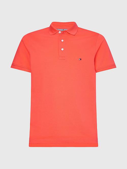 Red Tommy Hilfiger 1985 Essential Slim Fit Men's Polo Shirts | TH496NAH