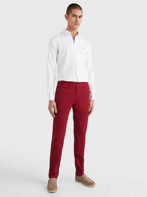 Red Tommy Hilfiger 1985 Essential Straight Chinos Men's Pants | TH394WSY