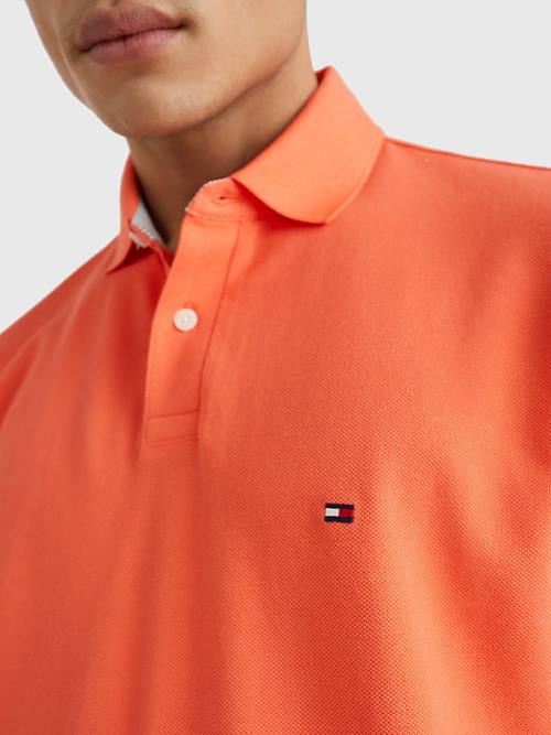 Red Tommy Hilfiger 1985 Essential TH Flex Men's Polo Shirts | TH427IKB