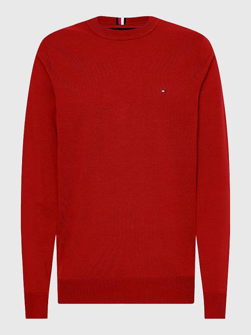 Red Tommy Hilfiger 1985 Essential TH Flex Sweatshirt Men's Sweaters | TH547AOM