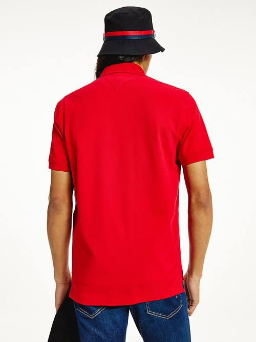 Red Tommy Hilfiger 1985 Essential TH Flex Men's Polo Shirts | TH741AWU