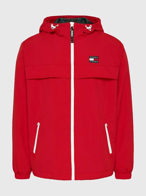 Red Tommy Hilfiger Chicago Windbreaker Men's Jackets | TH672HLC