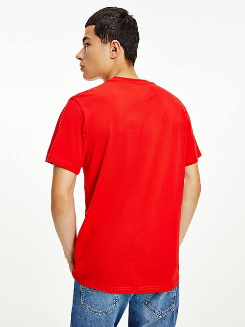 Red Tommy Hilfiger Classics Organic Cotton Men's T Shirts | TH930JSX