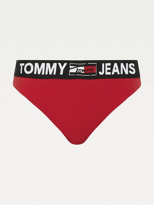 Red Tommy Hilfiger Contrast Waistband Briefs Women's Underwear | TH279JSC