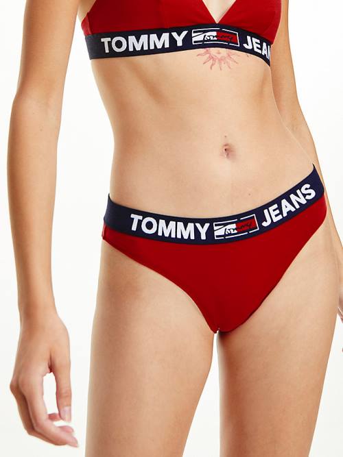 Red Tommy Hilfiger Contrast Waistband Briefs Women\'s Underwear | TH279JSC