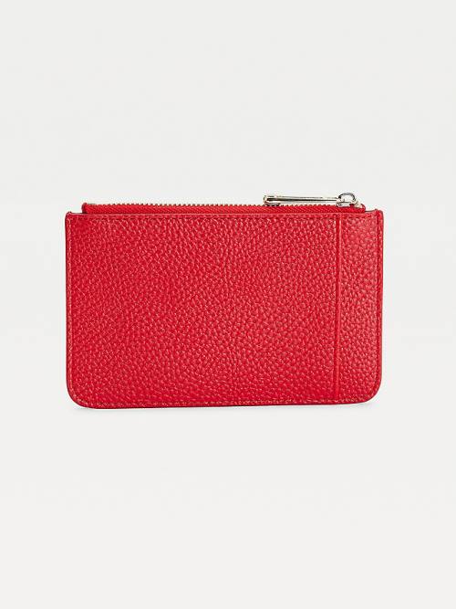 Red Tommy Hilfiger Credit Card Holder Women's Wallets | TH091WIJ