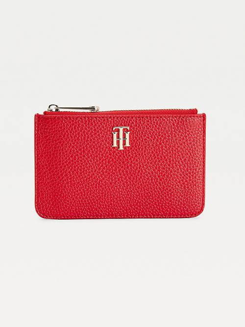 Red Tommy Hilfiger Credit Card Holder Women\'s Wallets | TH091WIJ