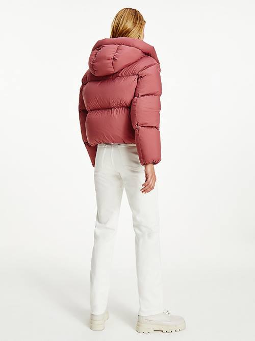 Red Tommy Hilfiger Down Puffer Women's Jackets | TH708YVA