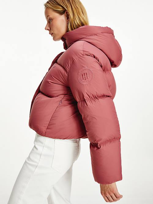 Red Tommy Hilfiger Down Puffer Women's Jackets | TH708YVA