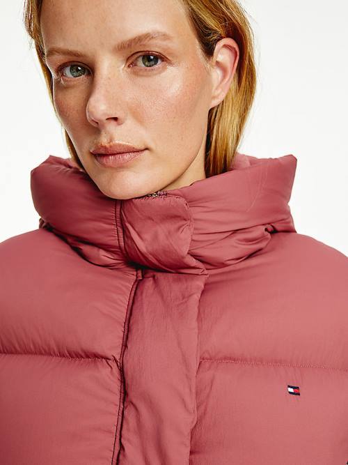 Red Tommy Hilfiger Down Puffer Women's Jackets | TH708YVA