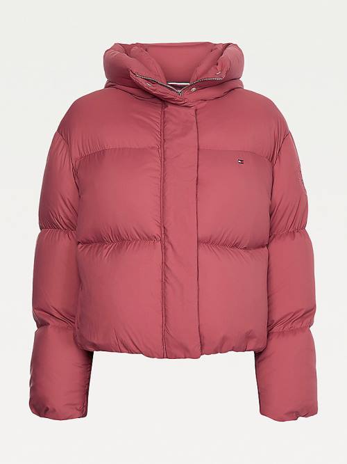 Red Tommy Hilfiger Down Puffer Women's Jackets | TH708YVA