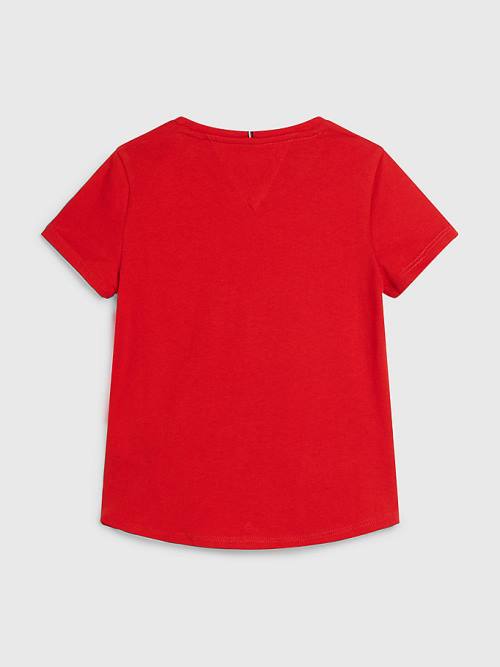 Red Tommy Hilfiger Essential Knit Girls' T Shirts | TH318EGX