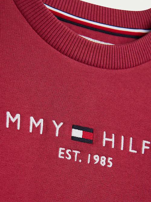 Red Tommy Hilfiger Essential Logo Boys' Sweatshirts | TH853KFA