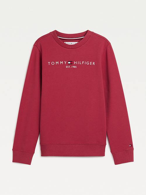 Red Tommy Hilfiger Essential Logo Boys\' Sweatshirts | TH853KFA