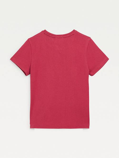 Red Tommy Hilfiger Essential Logo Girls' T Shirts | TH698IJV