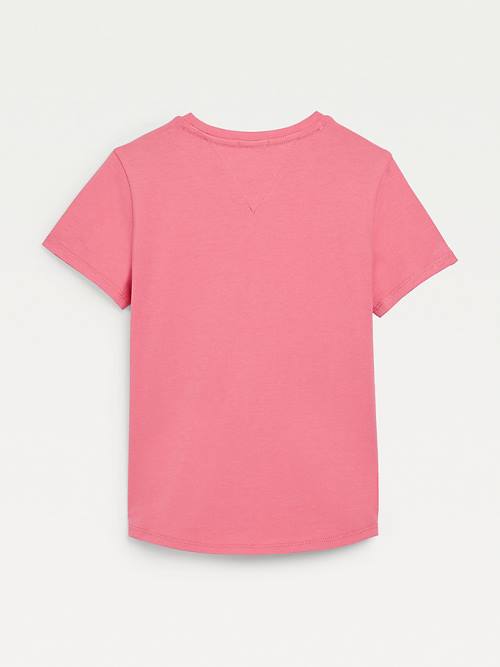 Red Tommy Hilfiger Essential Logo Girls' T Shirts | TH970OKV