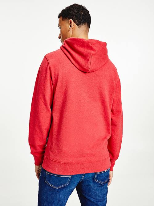 Red Tommy Hilfiger Essential Logo Men's Hoodie | TH539ODN