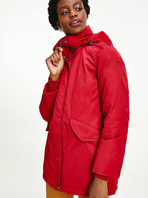 Red Tommy Hilfiger Essential Padded Parka Women's Coats | TH283XFP