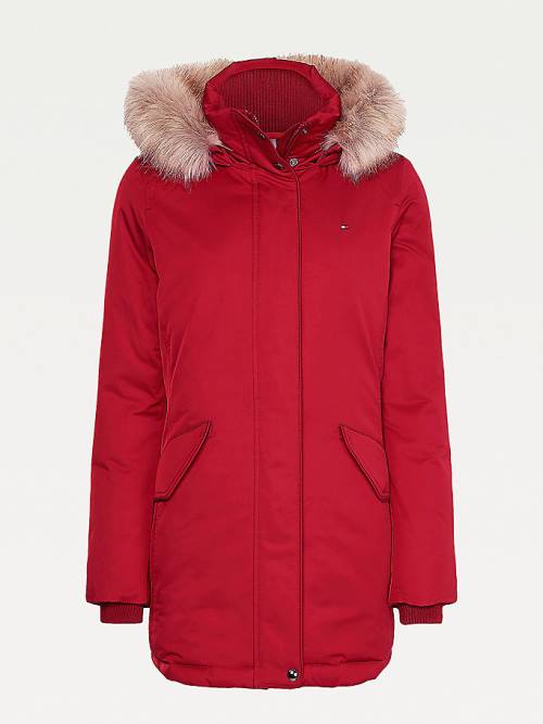 Red Tommy Hilfiger Essential Padded Parka Women's Coats | TH283XFP