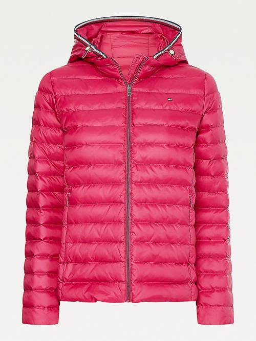 Red Tommy Hilfiger Essential Removable Hood Down Women's Jackets | TH821EHB