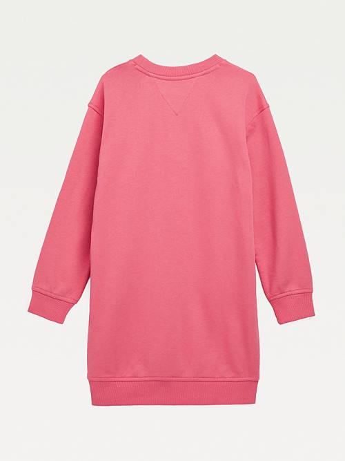 Red Tommy Hilfiger Essential Sweatshirt Girls' Dress | TH486KGL