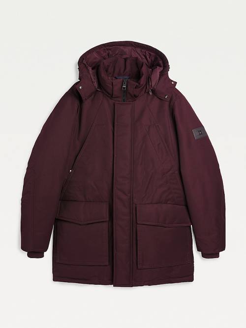 Red Tommy Hilfiger Exclusive Down Parka Men's Coats | TH358IMU