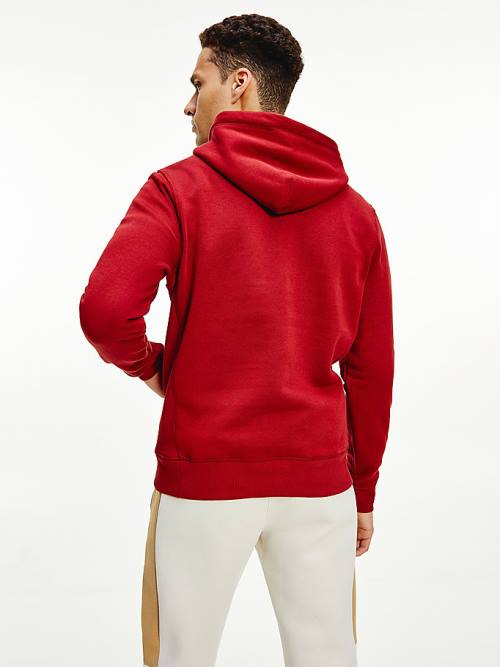 Red Tommy Hilfiger Exclusive Icons Men's Hoodie | TH081XNC