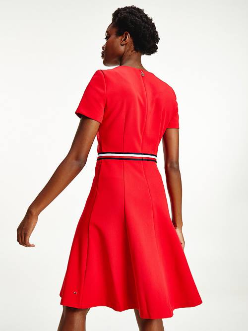 Red Tommy Hilfiger Fit And Flare Women's Dress | TH674IXA