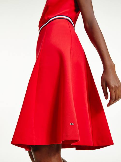 Red Tommy Hilfiger Fit And Flare Women's Dress | TH674IXA