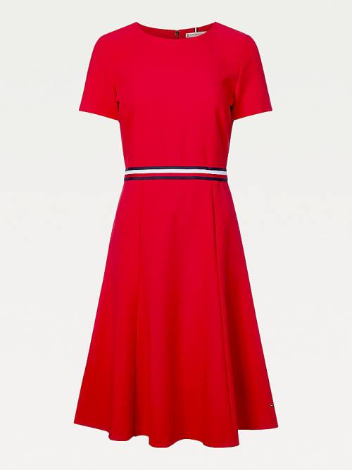 Red Tommy Hilfiger Fit And Flare Women's Dress | TH674IXA