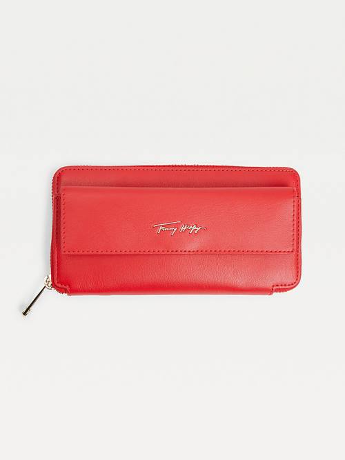 Red Tommy Hilfiger Iconic Key Fob Gift Set Women's Wallets | TH856XGT