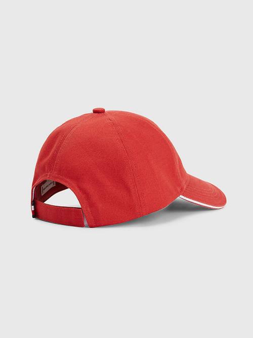 Red Tommy Hilfiger Iconic Signature Logo Cap Women's Hats | TH421MQL