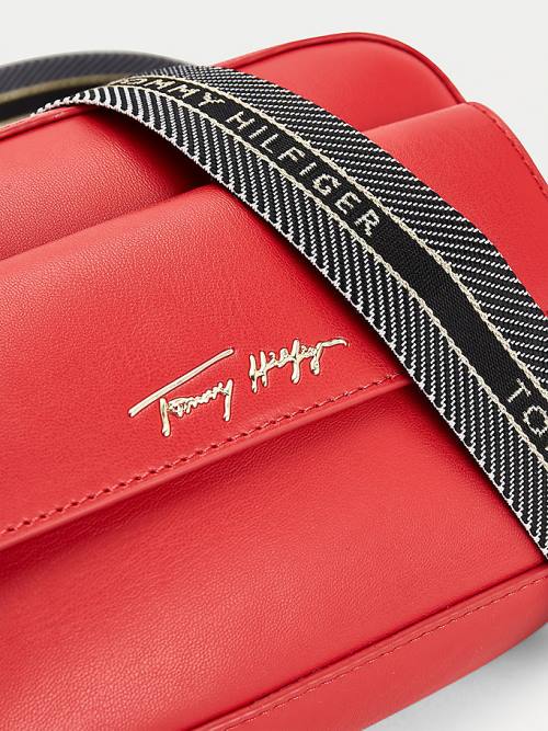 Red Tommy Hilfiger Iconic Signature Logo Camera Women's Bags | TH973QNY