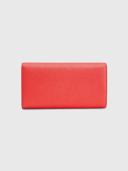 Red Tommy Hilfiger Large Flap Women's Wallets | TH528QYD