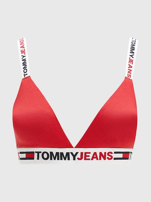 Red Tommy Hilfiger Logo Underband Triangle Bra Women's Underwear | TH971EGI