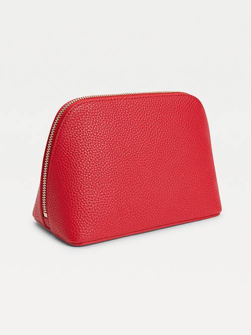 Red Tommy Hilfiger Logo Washbag Women's Bags | TH760YHK