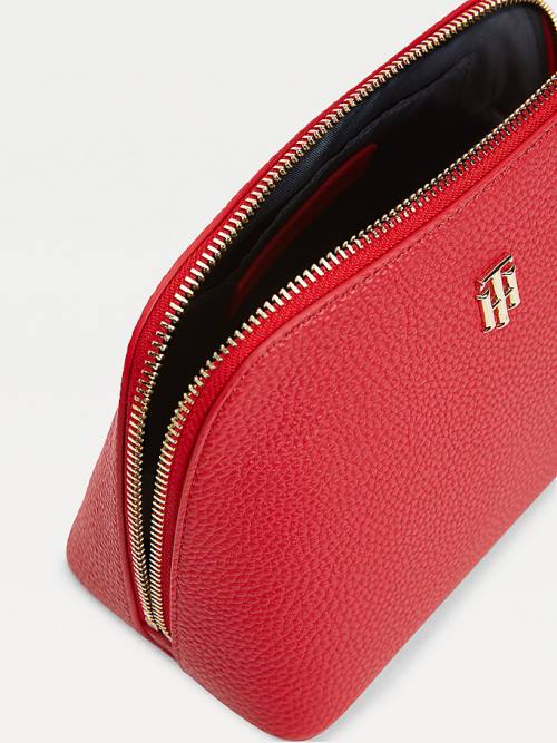 Red Tommy Hilfiger Logo Washbag Women's Bags | TH760YHK