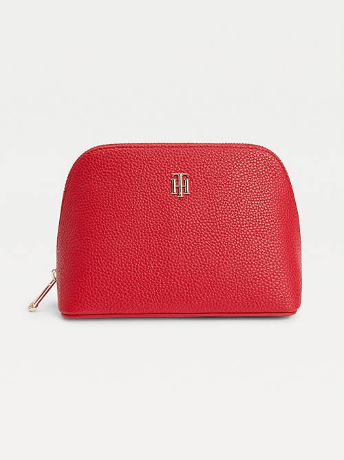 Red Tommy Hilfiger Logo Washbag Women\'s Bags | TH760YHK