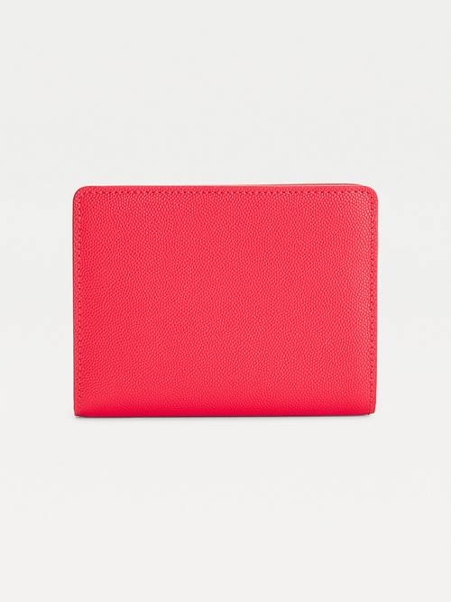 Red Tommy Hilfiger Medium Textured Women's Wallets | TH653IFB