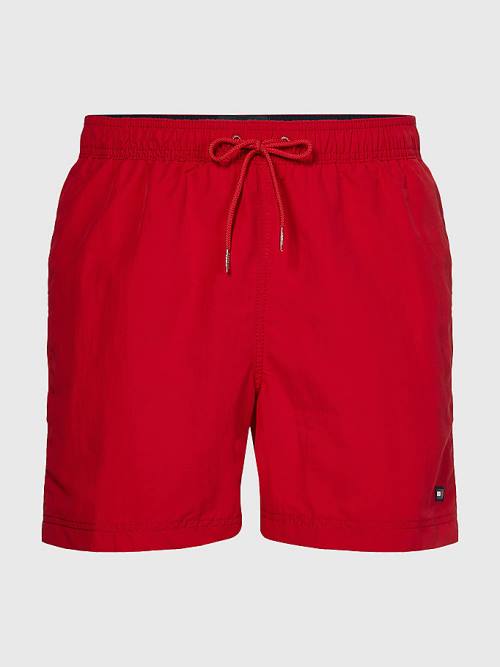 Red Tommy Hilfiger Mid Length Drawstring Shorts Men's Swimwear | TH428QOK