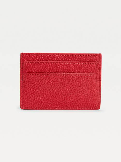 Red Tommy Hilfiger Monogram Card Holder Women's Wallets | TH189TXI