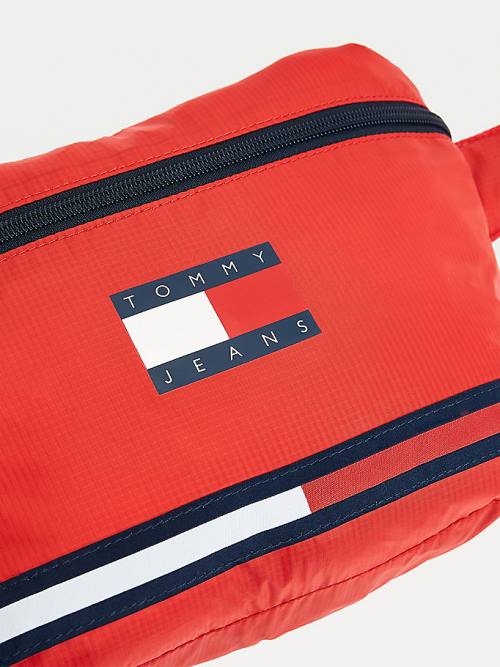 Red Tommy Hilfiger Packable Poncho Bum Women's Bags | TH573KYZ