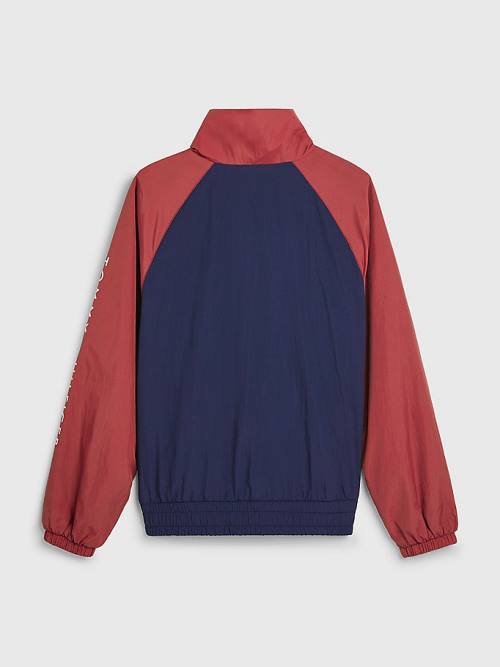 Red Tommy Hilfiger Recycled Colour-Blocked Track Girls' Jackets | TH748BPG