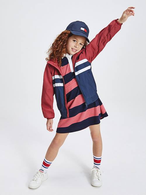 Red Tommy Hilfiger Recycled Colour-Blocked Track Girls\' Jackets | TH748BPG