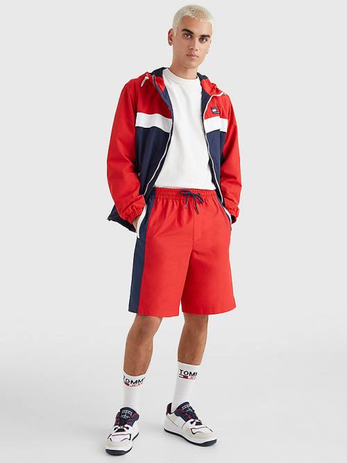 Red Tommy Hilfiger Relaxed Fit Basketball Men's Shorts | TH832NOJ