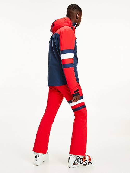 Red Tommy Hilfiger Rossignol Colour-Blocked Ski Men's Jackets | TH726MUK