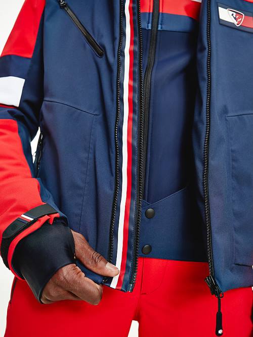 Red Tommy Hilfiger Rossignol Colour-Blocked Ski Men's Jackets | TH726MUK