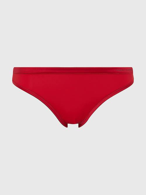 Red Tommy Hilfiger Satin Trim Bikini Briefs Women's Underwear | TH973FYC