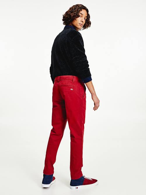 Red Tommy Hilfiger Scanton Slim Fit Chinos Men's Pants | TH694HGS